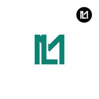 Brief ml lm Monogramm Logo Design einfach vektor