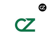 brev cz monogram logotyp design vektor