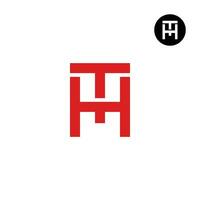 Brief ht th Monogramm Logo Design einfach vektor