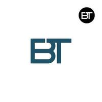 Brief bt Monogramm Logo Design vektor