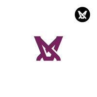 brev vx xv monogram logotyp design unik vektor