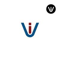 Brief vi iv Monogramm Logo Design vektor