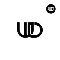 Brief wd Monogramm Logo Design vektor