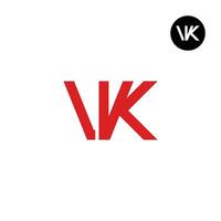 brev vk monogram logotyp design vektor