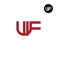 Brief wf Monogramm Logo Design vektor