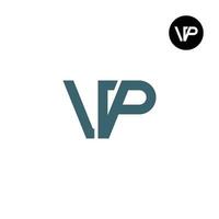 Brief vp Monogramm Logo Design vektor