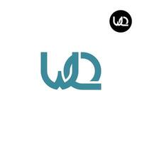 brev wq monogram logotyp design vektor