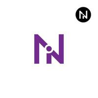 Brief ni im Monogramm Logo Design vektor