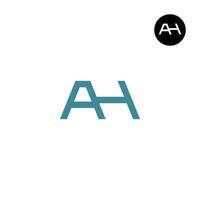 Brief Ah Monogramm Logo Design vektor