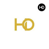 brev ho monogram logotyp design vektor