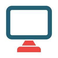 Fernseher Glyphe zwei Farbe Symbol zum persönlich und kommerziell verwenden. vektor
