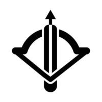 Armbrust Vektor Glyphe Symbol zum persönlich und kommerziell verwenden.