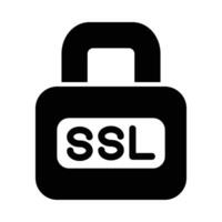 ssl Vektor Glyphe Symbol zum persönlich und kommerziell verwenden.