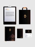 Corporate Brand Identity Mockup auf weißem Hintergrund vektor