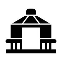Pavillon Vektor Glyphe Symbol zum persönlich und kommerziell verwenden.