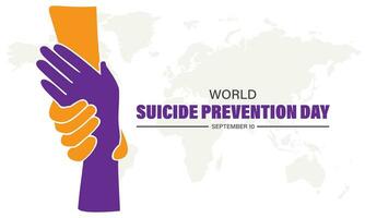 värld självmord förebyggande dag september 10 bakgrund vektor illustration