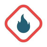 Feuer Glyphe zwei Farbe Symbol zum persönlich und kommerziell verwenden. vektor