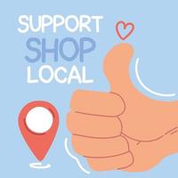 lokal einkaufen, lokale Geschäfte unterstützen vektor