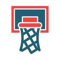 Basketball Band Glyphe zwei Farbe Symbol zum persönlich und kommerziell verwenden. vektor