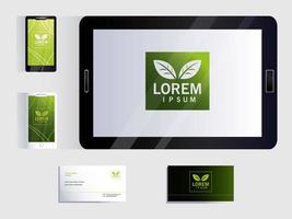 Corporate Branding Identity Mockup auf weißem Hintergrund vektor