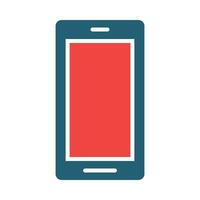 Handy, Mobiltelefon Telefon Glyphe zwei Farbe Symbol zum persönlich und kommerziell verwenden. vektor