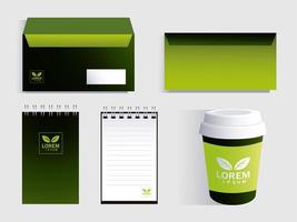 Corporate Branding Identity Mockup auf weißem Hintergrund vektor