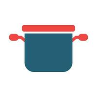 soppa pott glyf två Färg ikon för personlig och kommersiell använda sig av. vektor