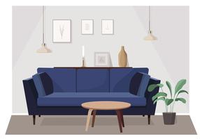 Vektor-Wohnzimmer-Illustration vektor