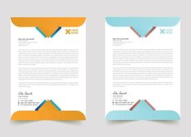 professionellt prov och modern företags brevpapper mall för ditt företag vektor