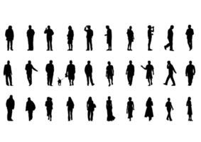 Silhouette Menschen Mann Frau Vektor Illustration.