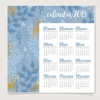 Vector 2019 Utskrivbar kalender