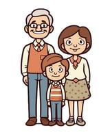 Karikatur Familie mit ein Junge und Mädchen vektor