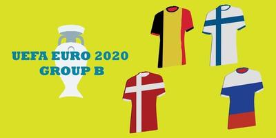 uefa euro 2020 turniergruppe b vektor