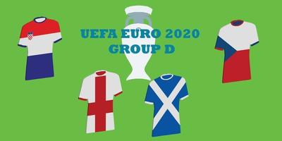 uefa euro 2020 turneringsgrupp d vektor