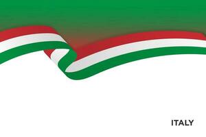 vinka italiensk flagga bakgrund mall med kopia Plats. flagga av Italien. redigerbar vektor illustration. eps 10.
