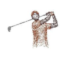 abstrakt bild av en golfare. vektor illustration.