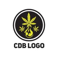 Hanf-Marihuana-Blatt-Logo-Design-Illustrationsvektor-Eps-Format, geeignet für Ihre Designanforderungen, Logos, Illustrationen, Animationen usw. vektor