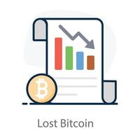 Bitcoin-Verlustbericht vektor