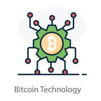 Bitcoin-Technologie-Design vektor
