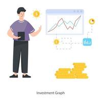 investering graf design vektor