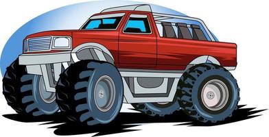 Monster Truck Off Road Illustrationsvektor vektor