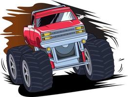 Monster Truck Off Road Illustrationsvektor vektor