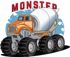 fantasy truck monster cementblandare vektor