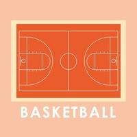 fält av basket sport vektor design