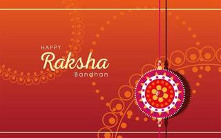 Raksha Bandhan mehrfarbiges Mandala-Blumen-Armband-Vektordesign vektor