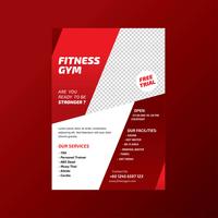 Fitnessstudio Gesundheit Lebensstil Flyer Vorlage vektor