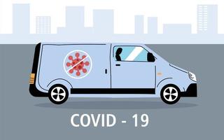 service desinfektion med coronavirus eller covid 19 vektor
