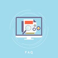 FAQ-koncept, vanliga frågor, kundsupport och kundsupport