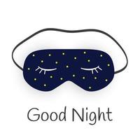god natt abstrakt bakgrund med rolig sovmask. vektor illustration