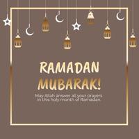 Ramadan Mubarak. islamische grußkarten für muslimische feiertage. Vektor-Illustration vektor